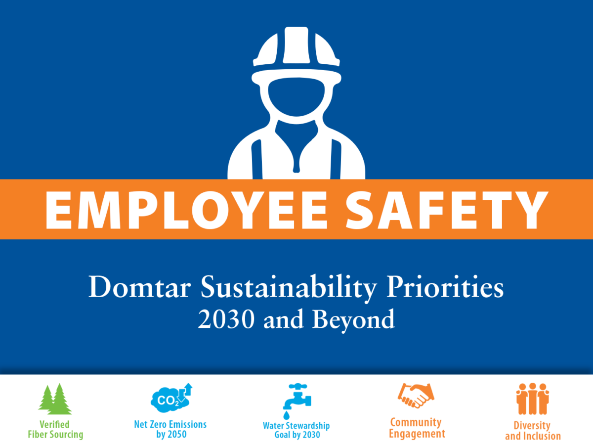Domtar safety goals are one of our sustainability focus areas
