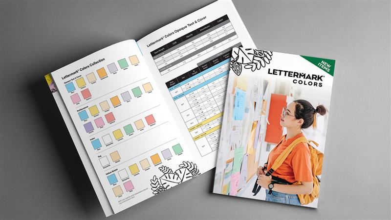lettermark brochure cover and spread