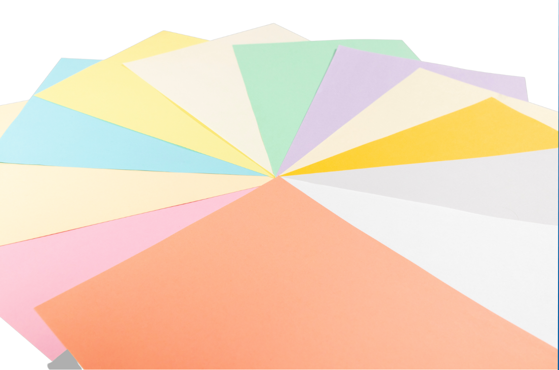 colored paper fan