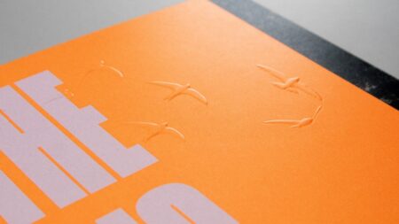 blind embossing on a printed piece