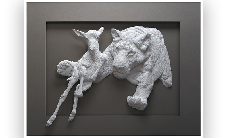 ZigZag by paper artist Calvin Nicholls