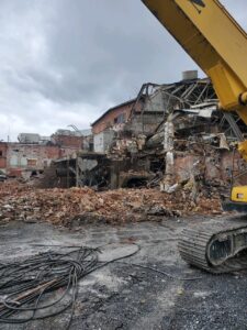 Sustainable fill material came from thousands of tons of reclaimed material from the original mill, showing circular economy principles in action.