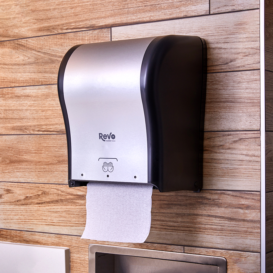 Revo® Electronic Hands-Free Towel Dispenser, Stainless Finish_3