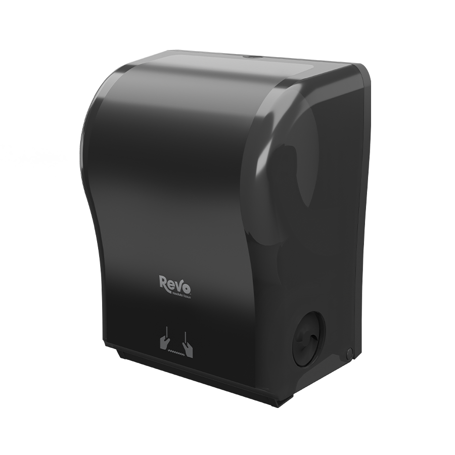 Mechanical Hands-Free Towel Dispenser Black Finish_1