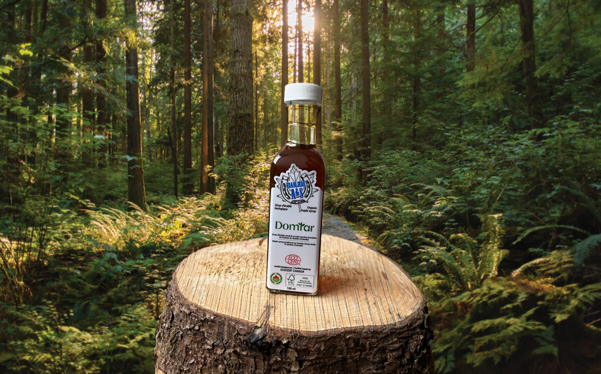 A partnership of Domtar ad Maple syrup producers