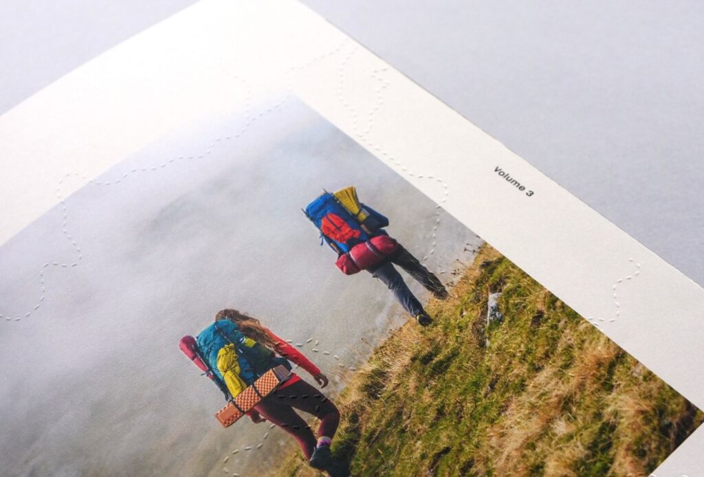close up of hikers