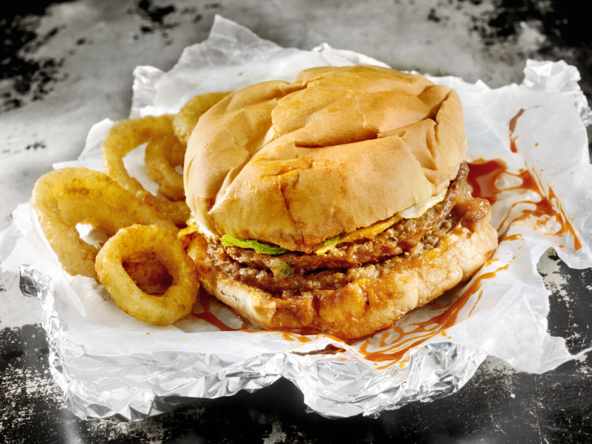 Always Big, Always Messy, Always Great, But Never Pretty!!! with Onion Rings-Photographed on Hasselblad H3D2-39mb Camera