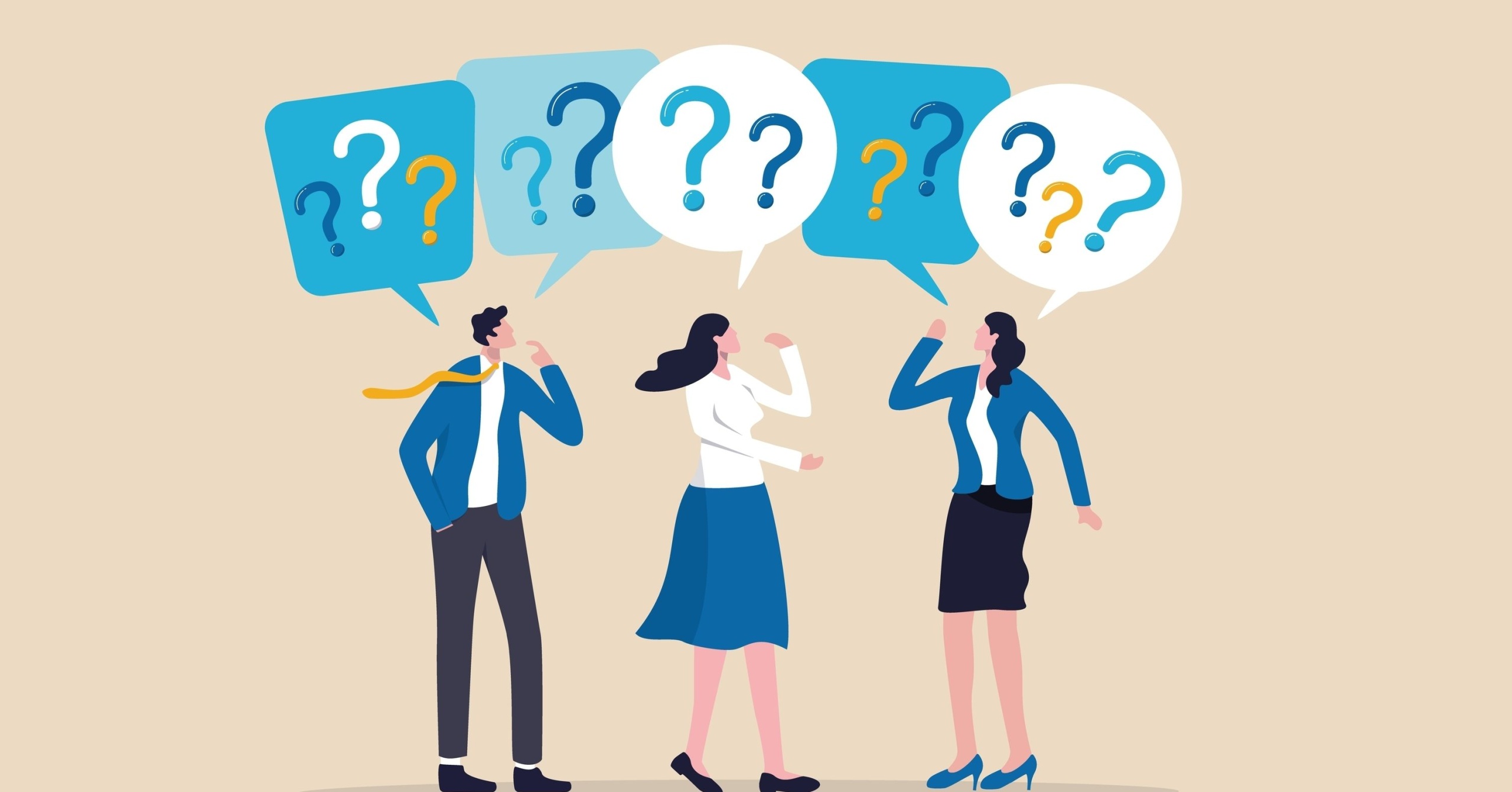 people asking questions