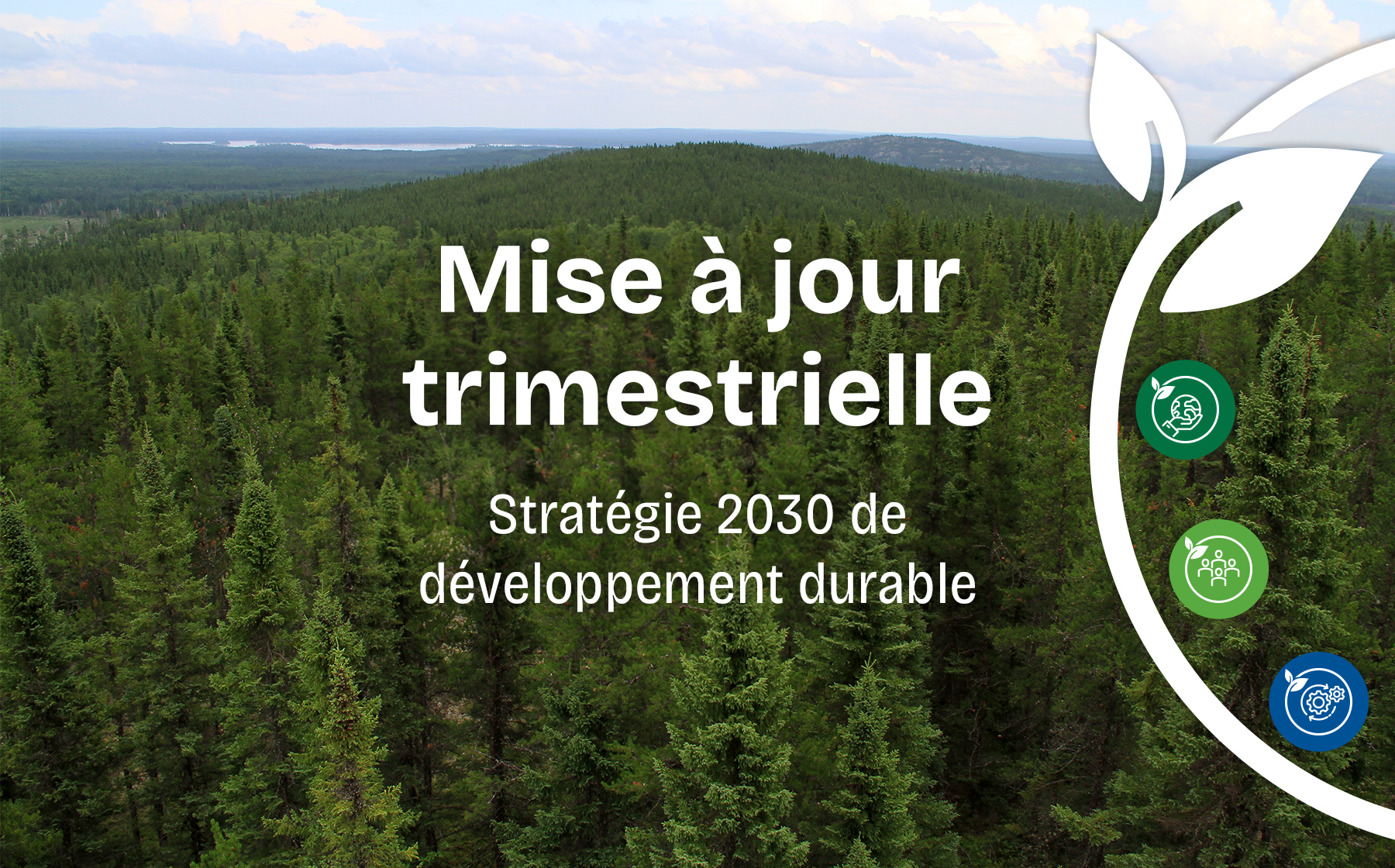 Notre mise à jour du T4 2025 sur la stratégie de développement durable décrit les progrès que nous avons réalisés vers l’atteinte des objectifs contenus dans la stratégie de développement durable 2030 de Domtar. Lisez la suite pour savoir ce que nous avons accompli.